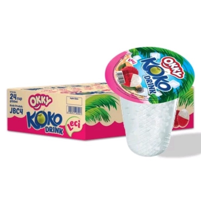 

OKKY KOKO DRINK RASA LECI KELAPA MUDA 1 DUS isi @150gr x 24 cup