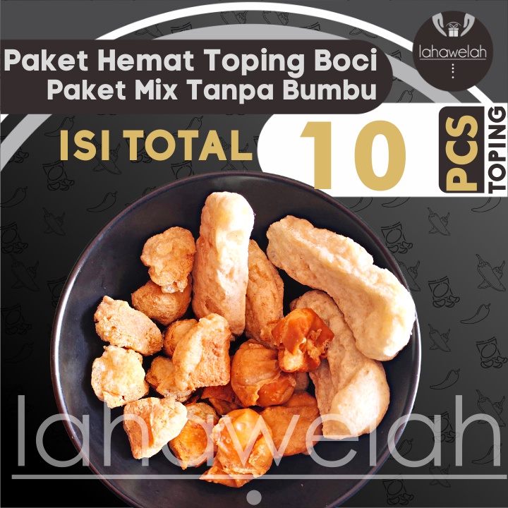 

Cuanki PAKET MIX total 10pcs Berisi LIDAH, SIOMAY TAHU atau KERITING STANDAR by Lahawelah