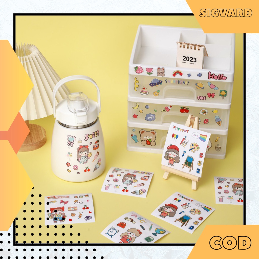 

SIGVARDSTORE - Stiker tempel di HP / Buku / tumblr botol lucu sticker aeshtetic mini korea STC02