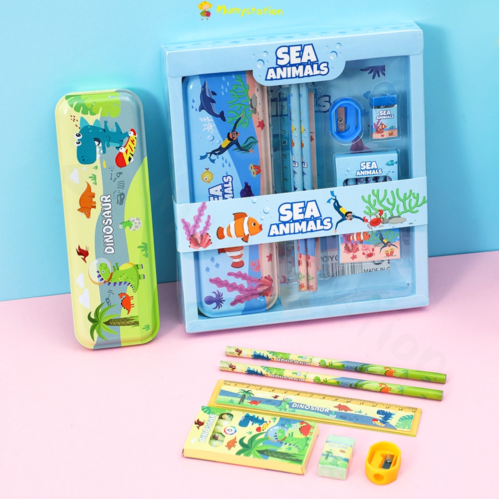 

Mumystation Stationery Set Set Alat Tulis Rautan Penghapus Vacuum Pensil Kotak Pensil 6 In 1