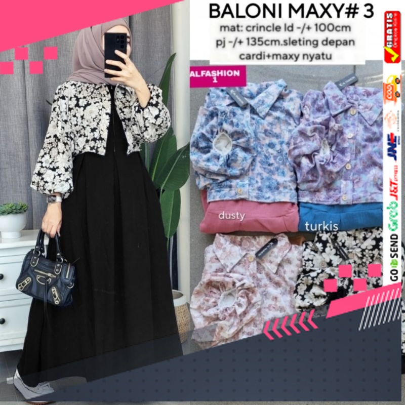 BAJU GAMIS MODEL BARU TERMURAH STYLE TRENDY /vanesti one set korean style alfashion jaket crop wanit