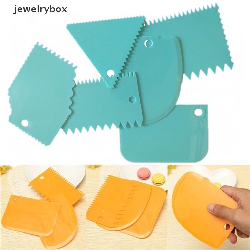 [jewelrybox] 6pcs Cutter Pastry Adonan Fondant Cream Decorag Scraper Kue Pinggiran Tools Butik