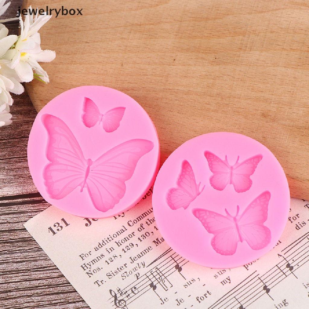 [jewelrybox] 1pc Butterfly Cetakan Silikon Mini Butterfly Cetakan Kue DIY Desserts Dekorasi Butik