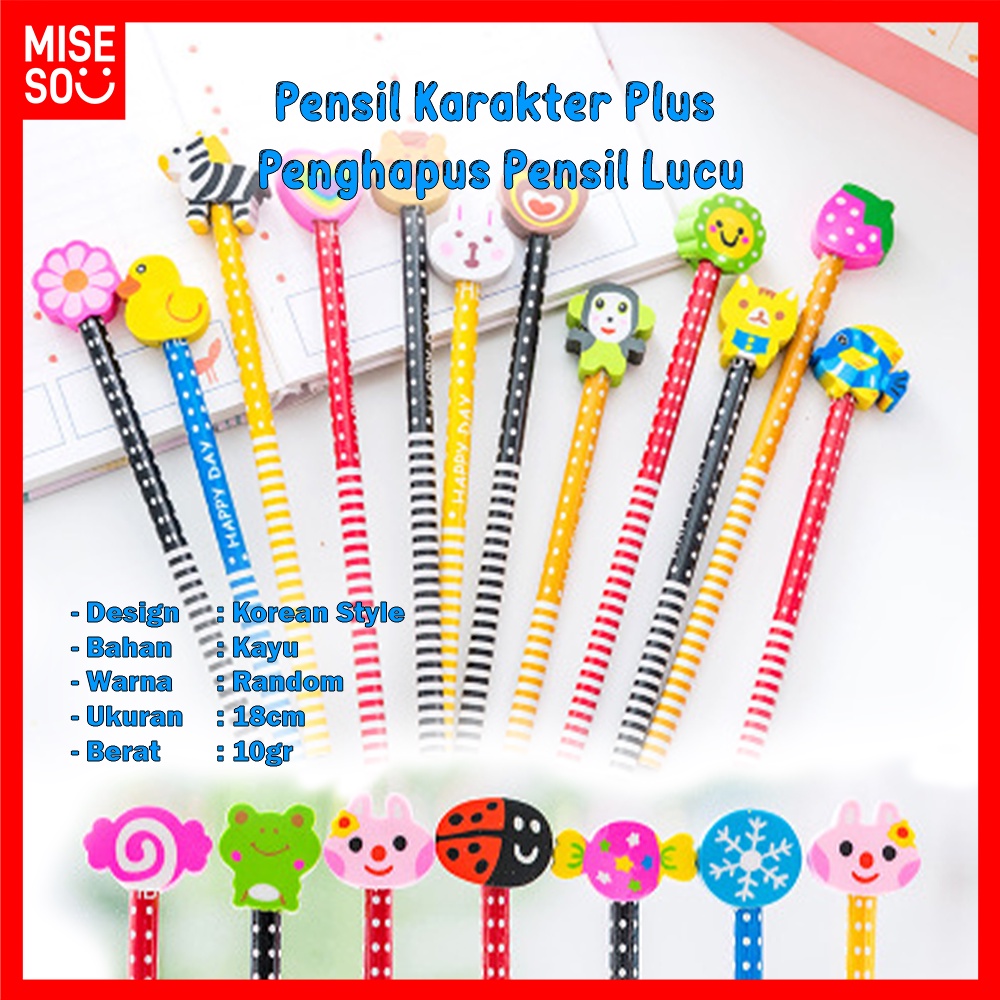 

Pensil Karakter + Penghapus Pensil Lucu Pensil Fancy Ada penghapus Pensil Unik Karakter Souvenir ℳ 021