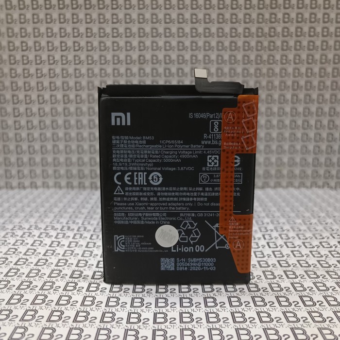 ORIGINAL 100% BATERAI BATTERY XIAOMI Mi 10T Mi10T | Mi 10T PRO BM53