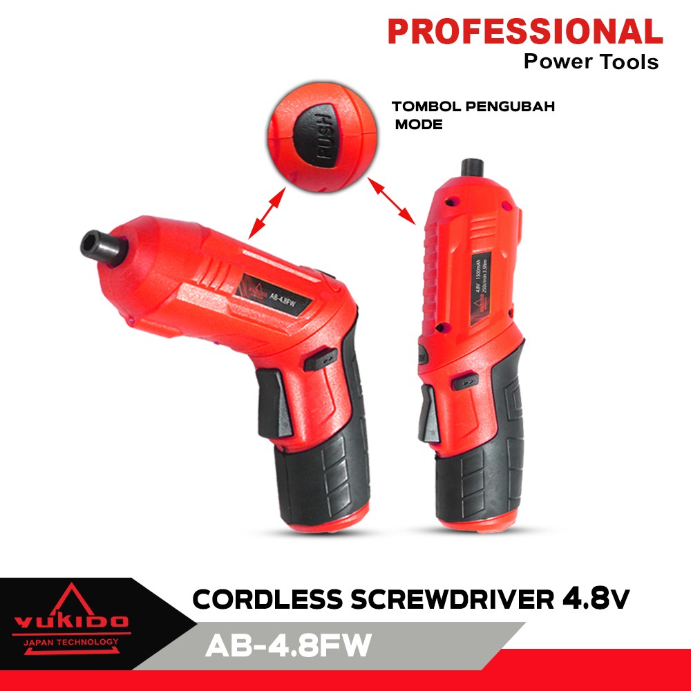 TERLARIS!!! BOR TANGAN CAS yukido 4.8V - BOR CORDLESS OBENG BATERAI