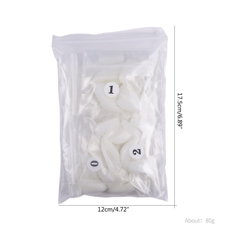 Siy 504pcs Tekan Pada Kuku Penuh Penutup Palsu Buatan Tip Kuku Panjang Tip Finger Sculpted-Alat Manicure Kuku Salon-Rumah D