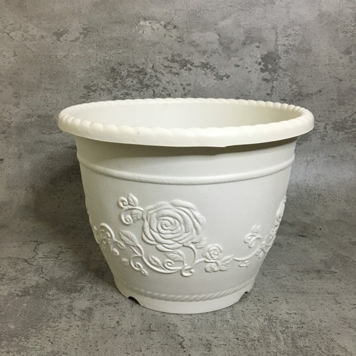 Pot Bunga Glory 20 Putih / Pot Bunga Plastik / Pot Bunga Murah