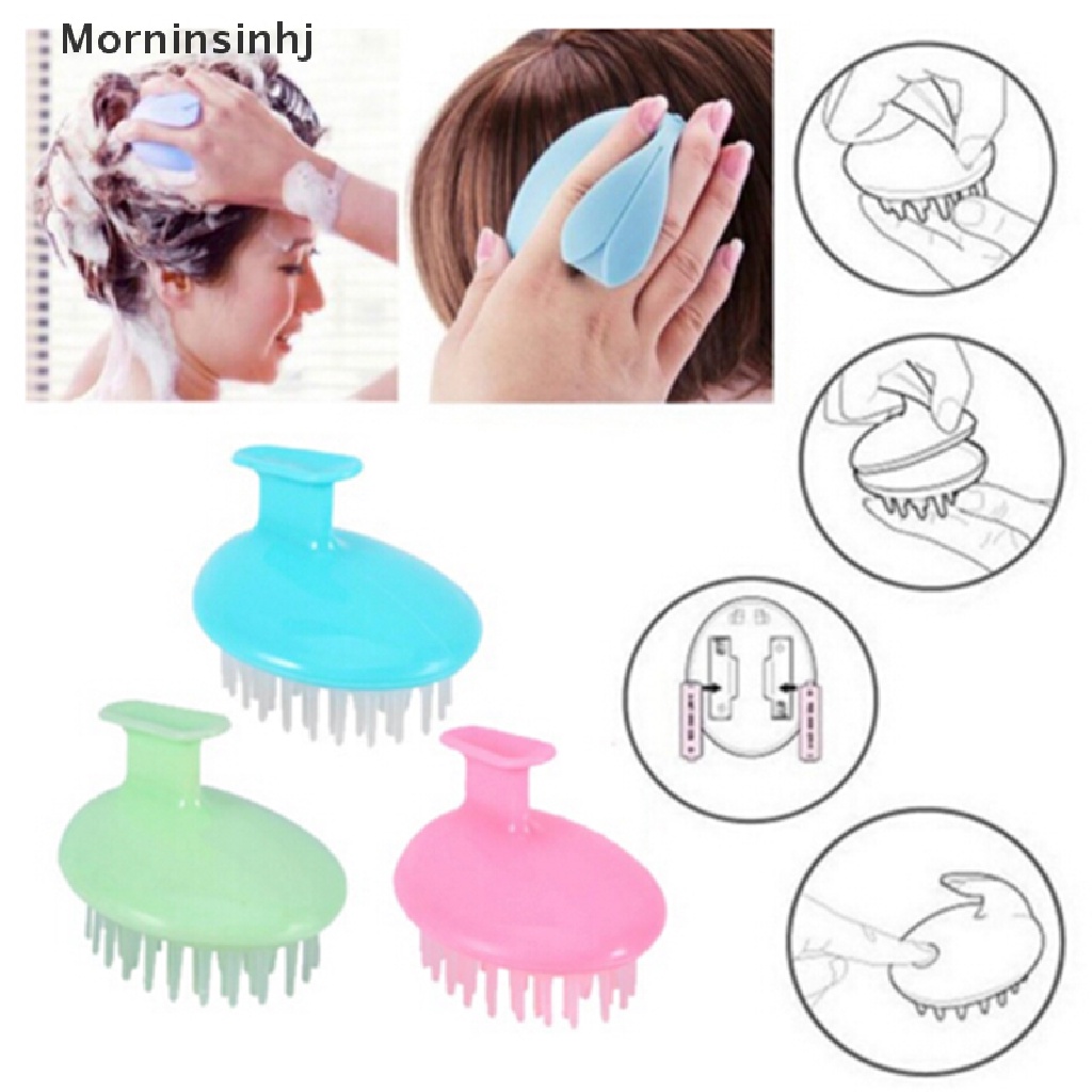 Mornin Perawatan Rambut Silikon Shampoo Scalp Shower Body Washing Hair Massager Brush id