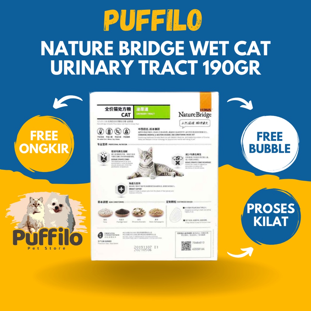 Nature Bridge Urinary Tract 190GR - Wet Cat Food Makanan Basah Kucing