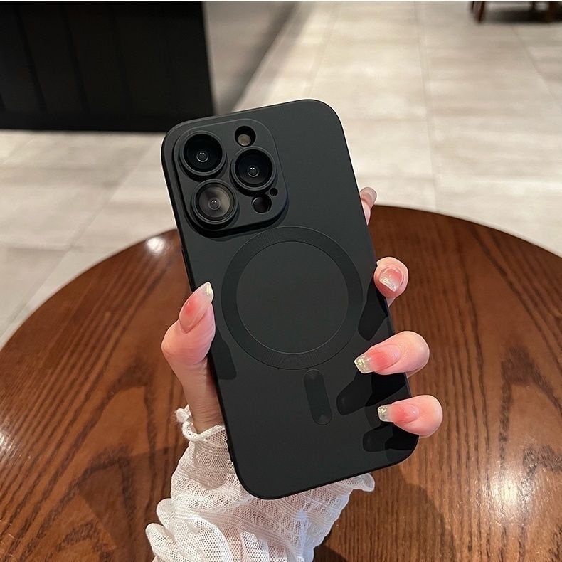 IPHONE Juji [Dengan Film Lensa]Untuk Iphone11 12 13 14 Pro Max Plus Magnetik Ultra-Tipis Matte Dengan Soft Case Jaring Debu