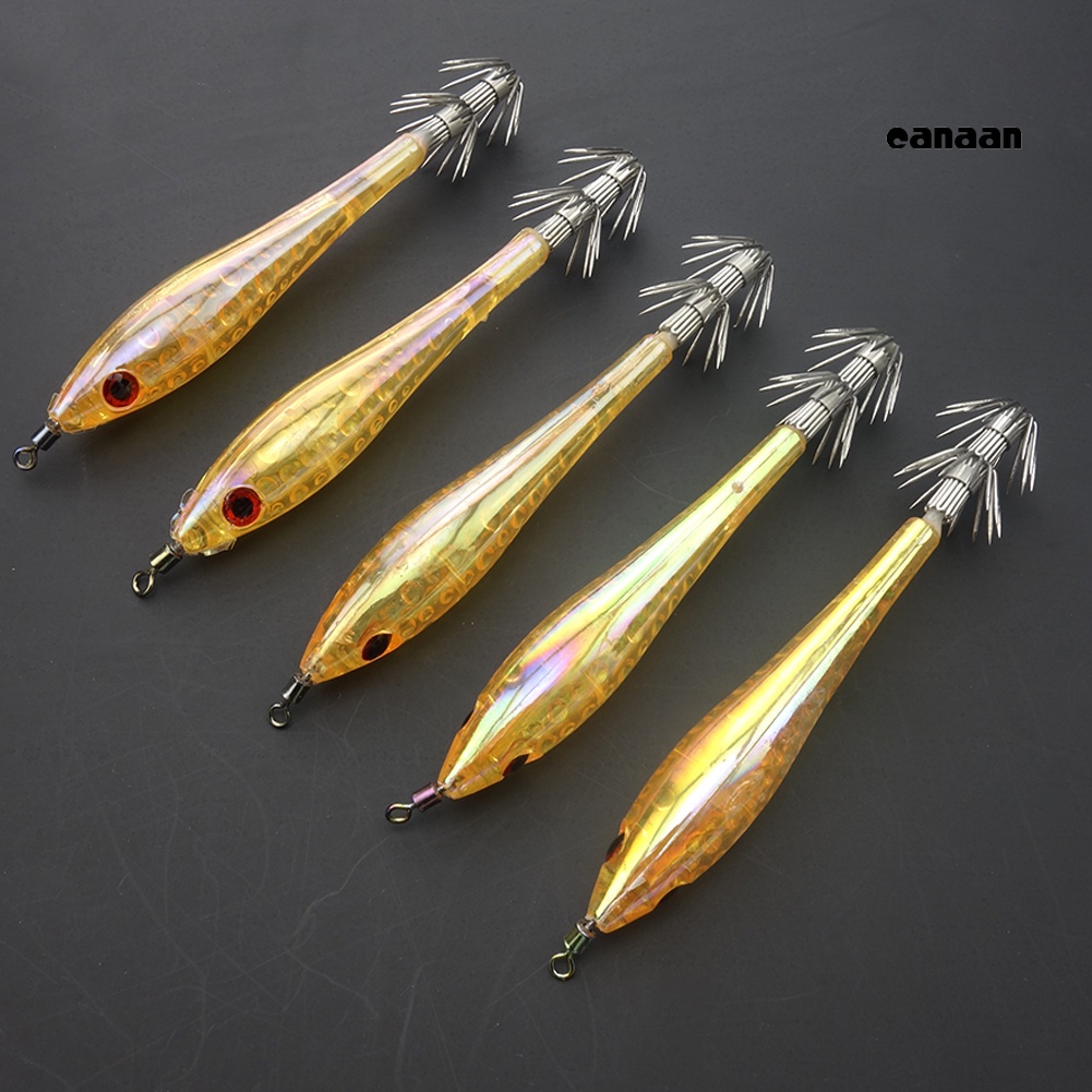 Cnn-5pcs 10 cm Luminous Squid Hook Cuttlefish Memancing Keras Lure Tackle Jigging Umpan