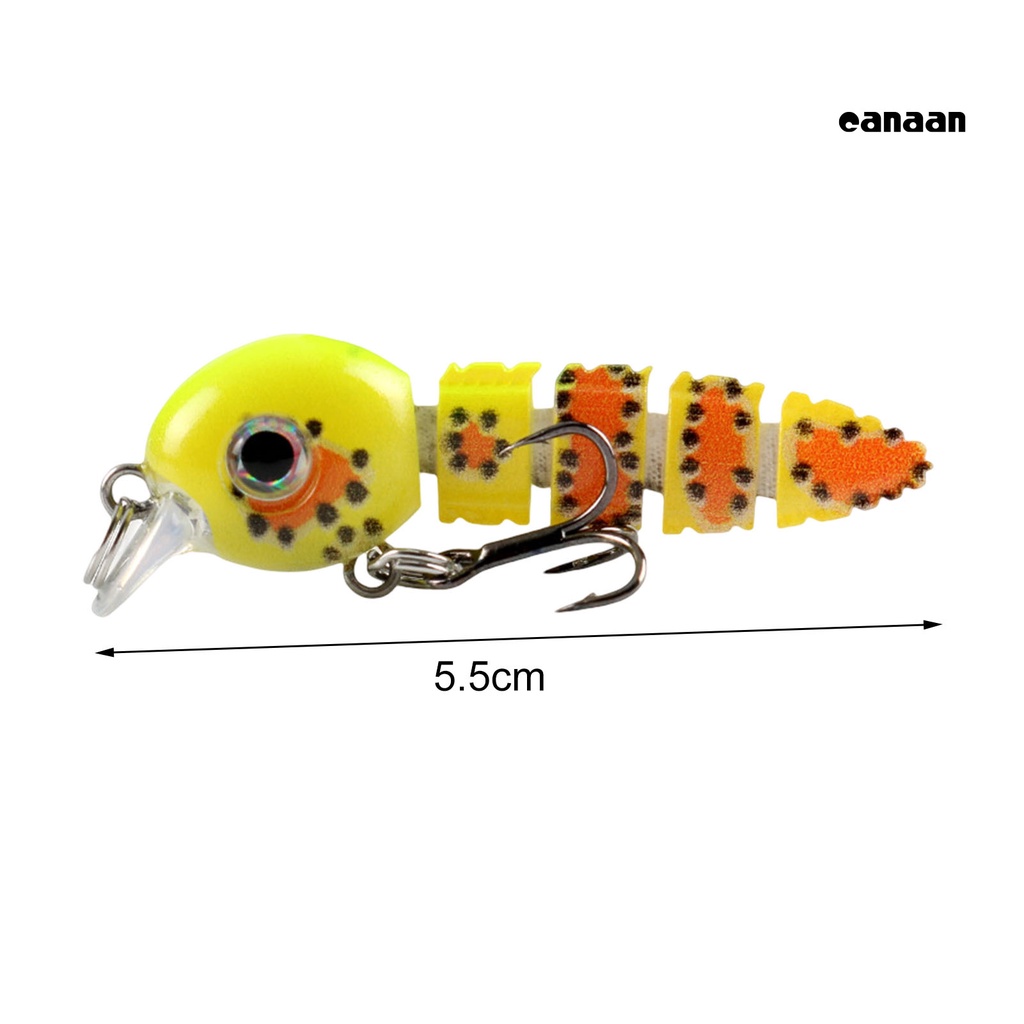 Cnn-5.5cm/4.3g Umpan Pancing Lidah Panjang Warna Cerah Kait Tajam 5warna Simulasi Meningkatkan Laju Ikan Universal 5segmen Tenggelam Loach Umpan Keras Bass Swimbait Alat Pancing