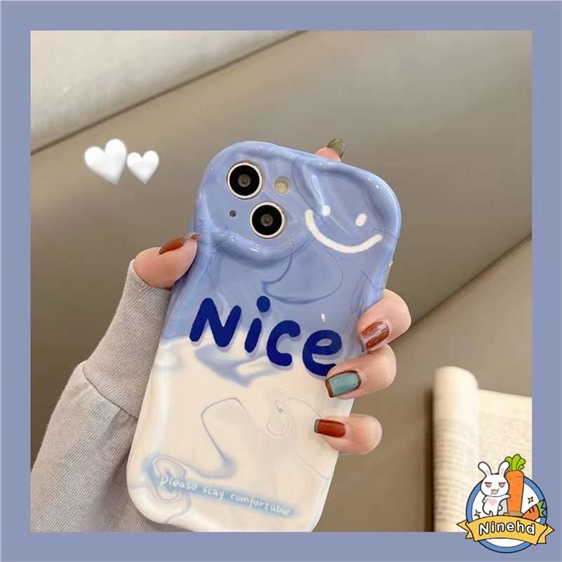 IPHONE Casing Kompatibel Untuk Iphone14 13 12 11 Pro Max X Xr Xs Max8 7 6 6s Plus SE 2020 Gaya Jepang Korea Simple Inggris Susu Halo Dyed Cream Phone Case Shockproof Cover Pelindung
