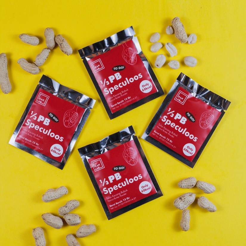 

LEAN LAB Peanut Butter Speculoos Powder 1/3PB 2GO (13gr x5) 65 g / Selai Biscoff Rendah Kalori