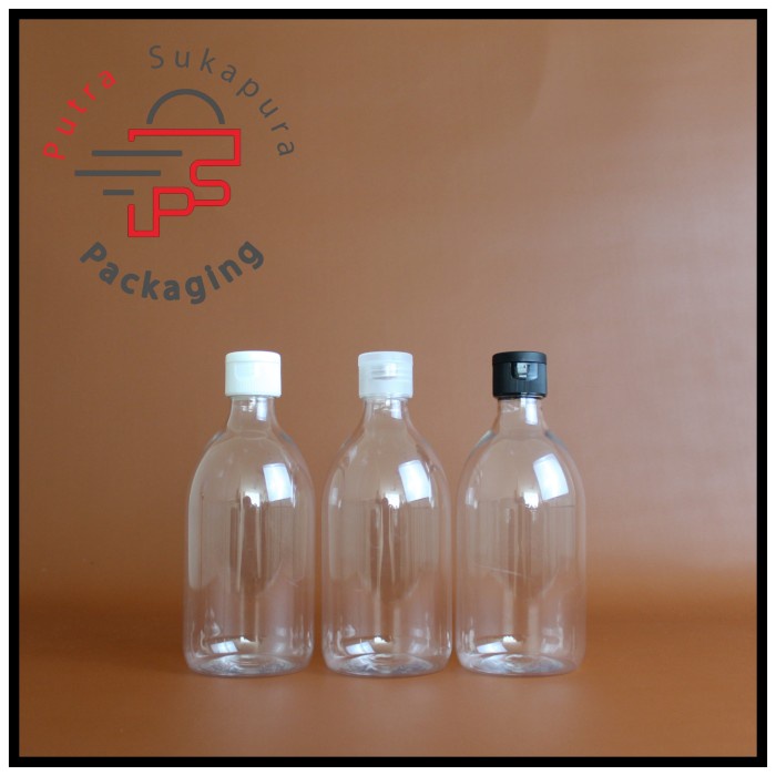 botol fliptop 300ml oval natural/botol fliptop 300ml/fliptop neck 24