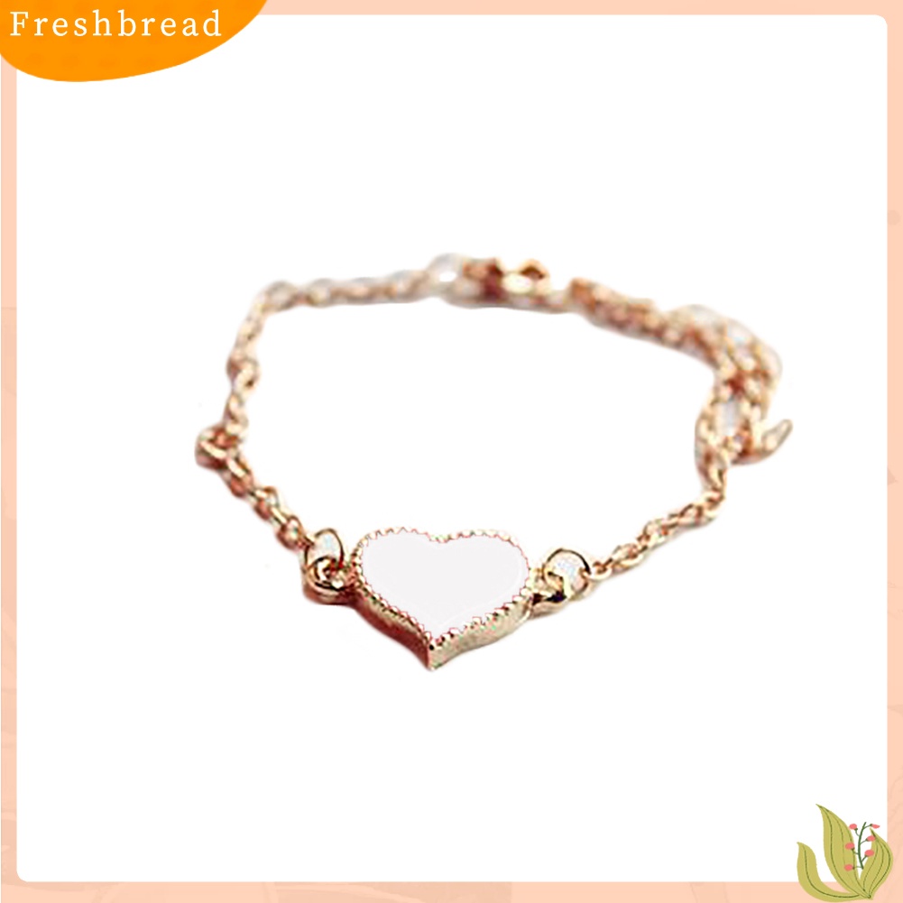 &lt; Freshbread &gt; Wanita Cinta Desain Hati Gelang Bangle Perhiasan Rantai Pesta Cocktail Hadiah