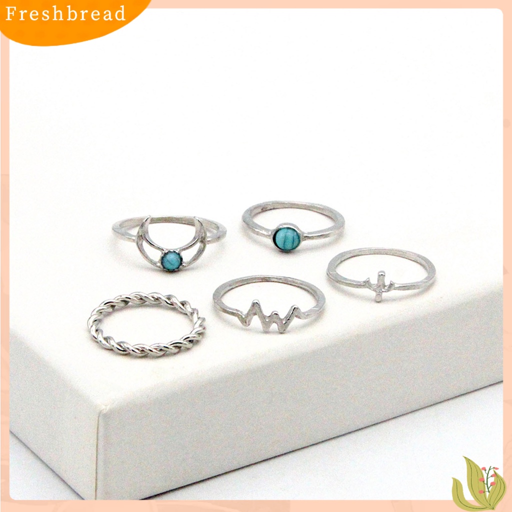 &lt; Freshbread &gt; 20Pcs/Set Fashion Cincin Bohemia Hias Berlian Imitasi Daun Gajah Buku Jari Cincin Perhiasan Aksesoris