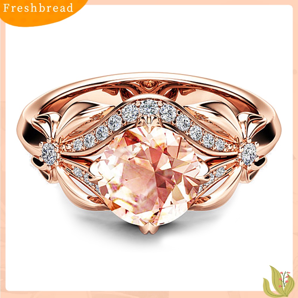 &lt; Freshbread &gt; Bridal Bow Cubic Zirconia Finger Ring Hadiah Perhiasan Pertunangan Pesta Pernikahan