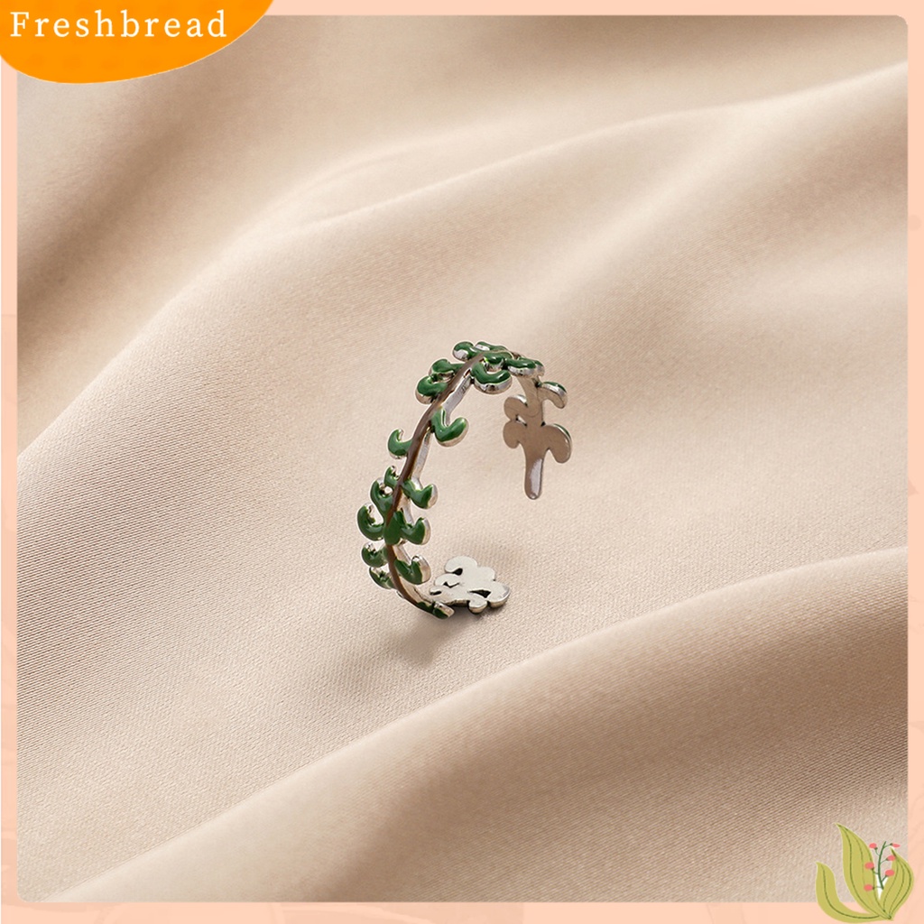 &lt; Freshbread &gt; Cincin Wanita Bunga Pembukaan Perhiasan Electroplating Vintage Finger Ring Untuk Pesta Perjamuan Prom