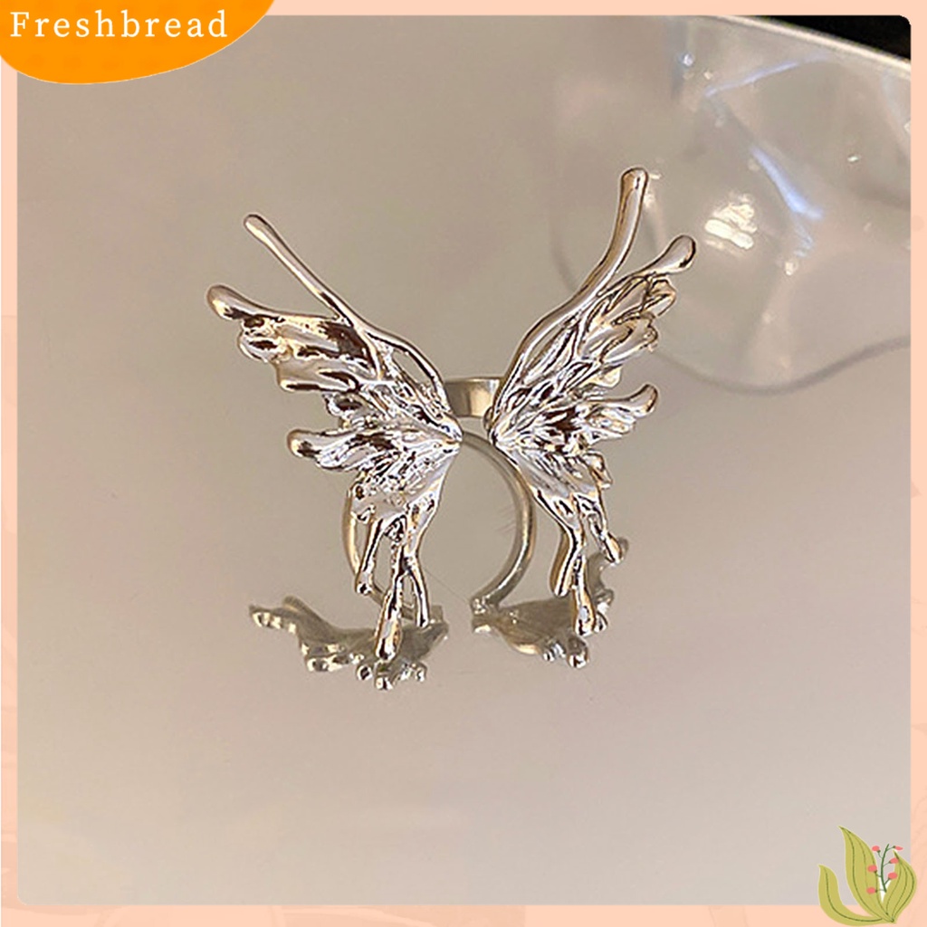 &lt; Freshbread &gt; Wanita Cincin Butterfly Pembukaan Berlebihan Adjustable Cincin Jari Berbentuk Tetesan Air Untuk Pacaran