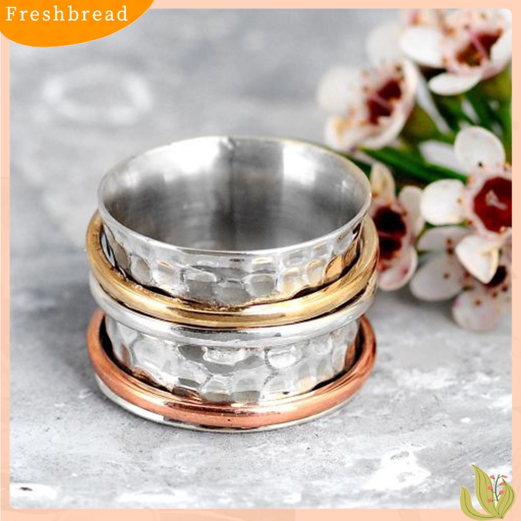 &lt; Freshbread &gt; Pria Cincin Bohemian Vintage Hias Turquoises Tiga Warna Jari Cincin Untuk Pacaran