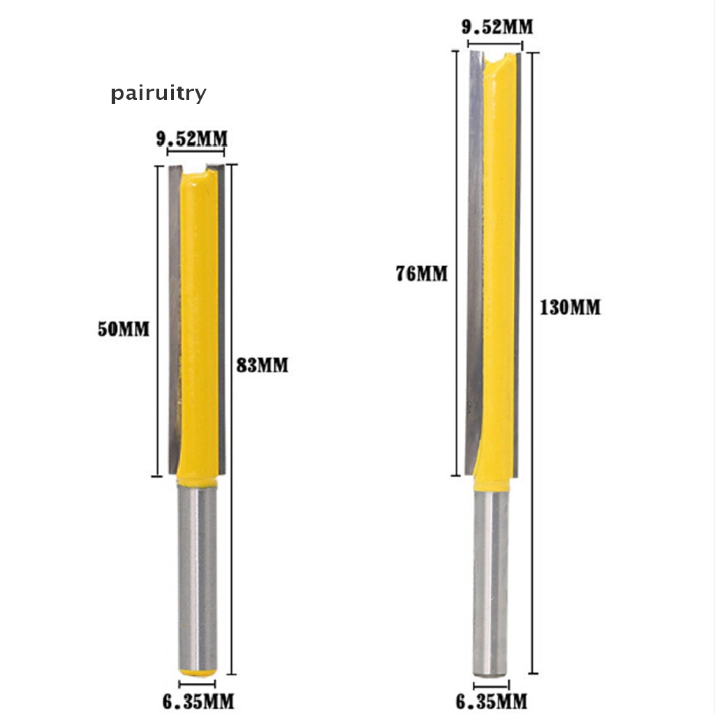 Prt 1pc Bit Router Lis Flush Extra Panjang - Alat Potong Hank 1per4 &quot;50/76mm PRT