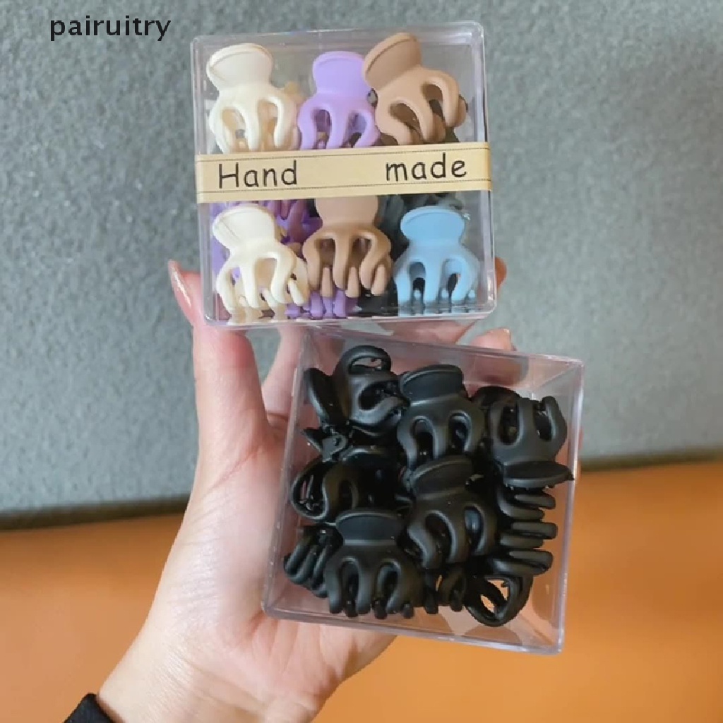 Prt 10pcs Matte Plastik Mini Rambut Cakar Klip Bayi Insang Manis Kecil Jepit Rambut Hairgrips Barrettes Hiasan Kepala Aksesoris Fashion PRT