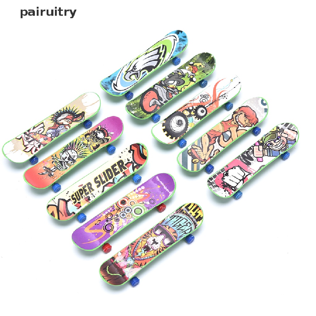 Prt 1x Mini Finger Skateboard Jari Plastik Skate Scooter Cowok Mini Skateboard Mainan PRT