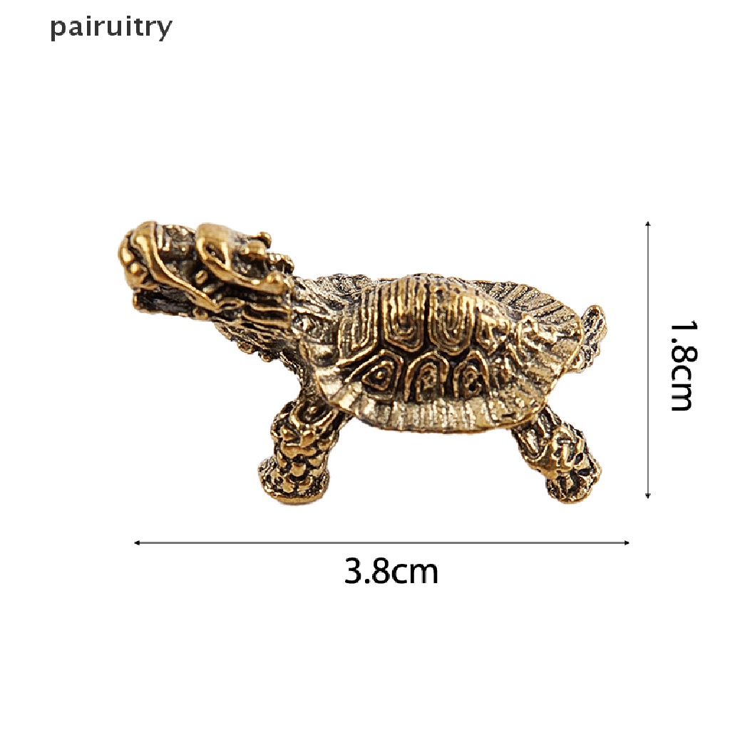 Prt 1PC Patung Dragon Turtle Casg Logam Retro Patung Dekorasi Desktop Hadiah PRT