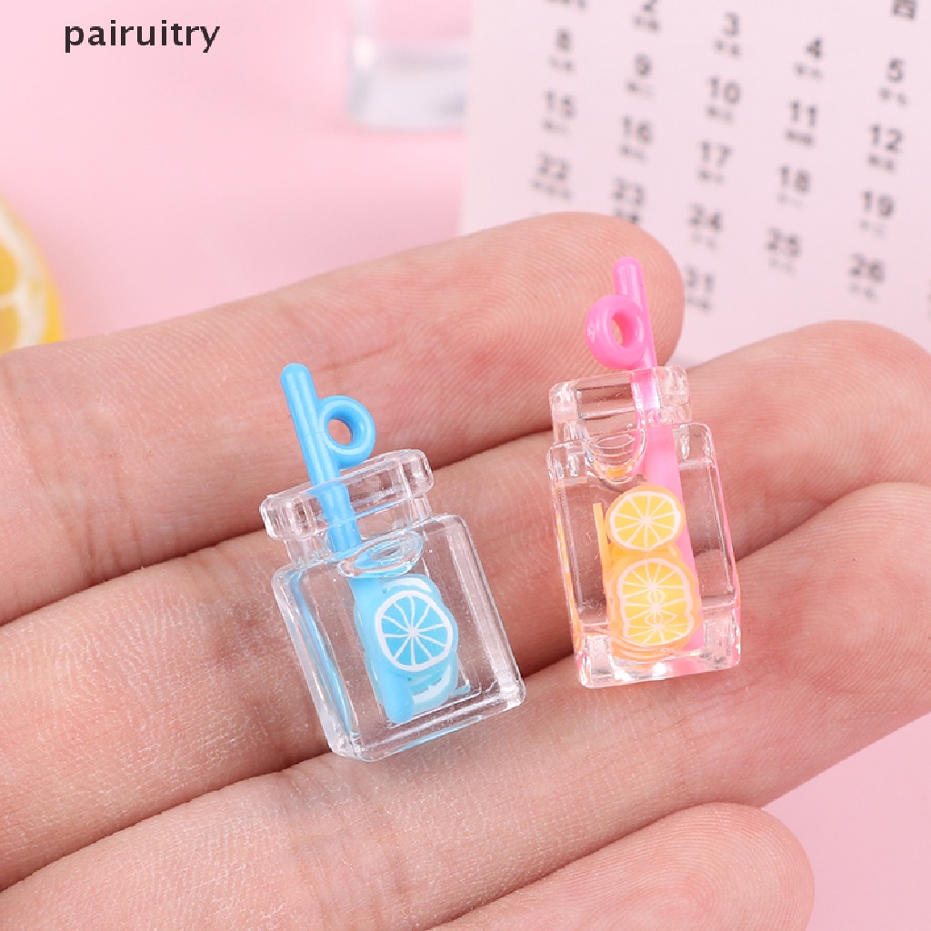 Prt 10pcs Mix Warna Cangkir Teh Gelas Mini Bubble Milk Tea Sippy Cup Fruit Slice Bottle Diy PRT