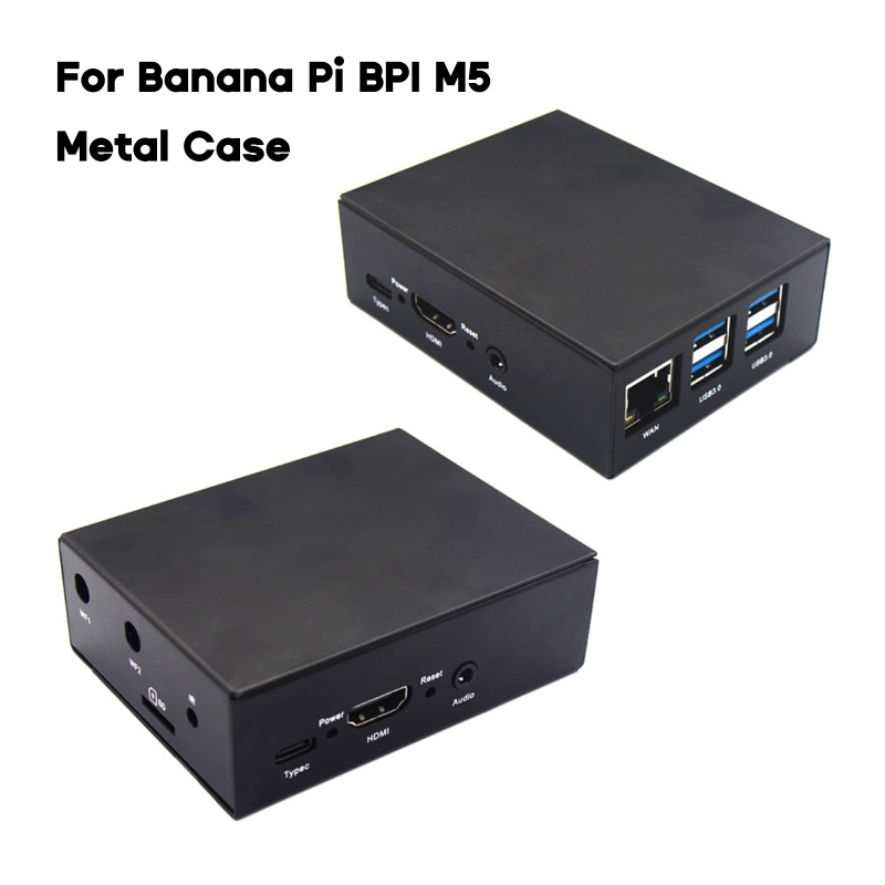 Btsg Untuk Banana Pi BPI M5 Metal Shell Dengan Penutup Pelindung Penghilang Panas Case- Untuk BPI-M5