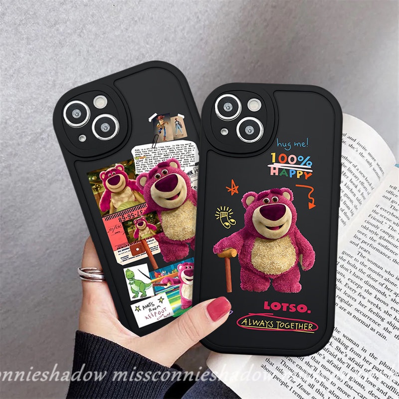 Kartun Imut Strawberry Bear Casing Infinix Hot 10T 10s 11s 9 10 11 Main Infinix Smart5 6 Note 8panas10 Lite Lovely Manyo Couple Soft Cover