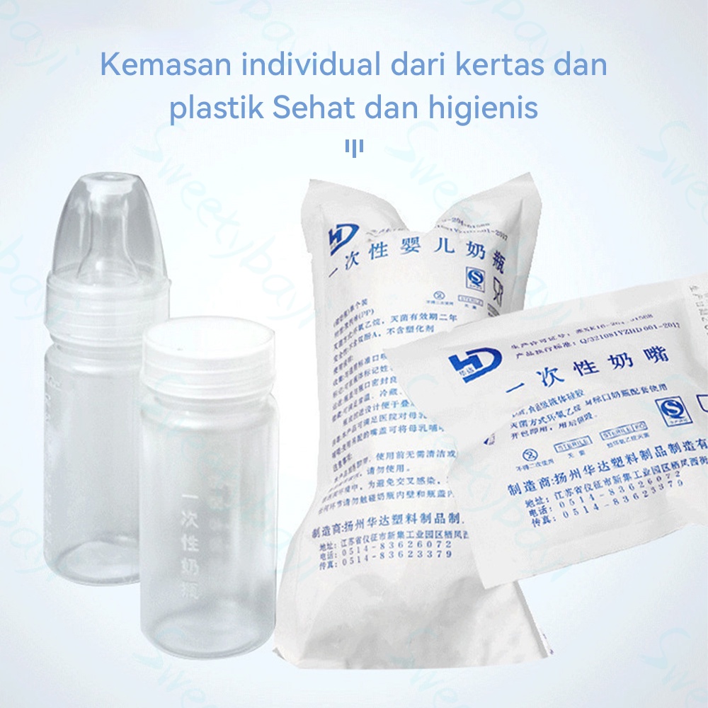 SweetyBayi Botol susu sekali pakai BPA Free botol susu travelling Steri bottle