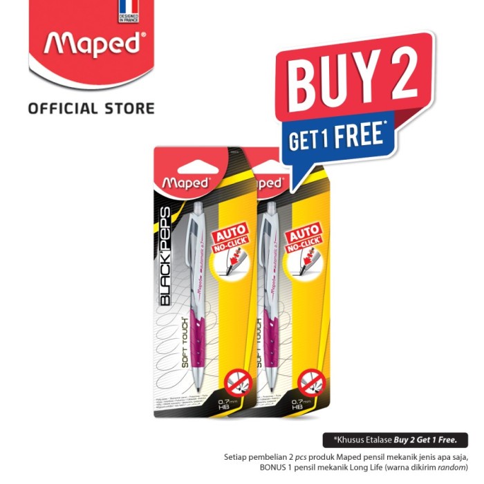 

Black Peps Automatic 0.7 Assorted Colors Blister
