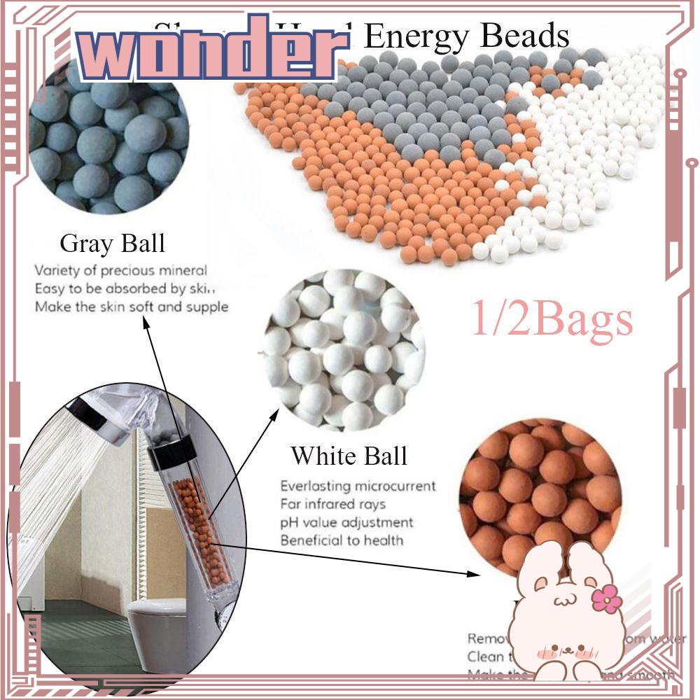 Wonder1/2bags Energy Bead Negative Lons Sprayer Handheld Anion Nozzle Filtrasi Pengganti