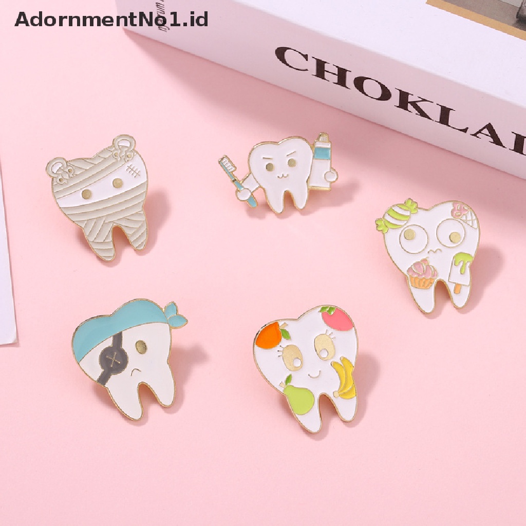 [AdornmentNo1] Kreatif Kesehatan Mulut Enamel Pin Gigi Bajak Laut Bros Kerah Lencana Aksesoris Kartun Dokter Gigi Fashion Perhiasan Hadiah [ID]