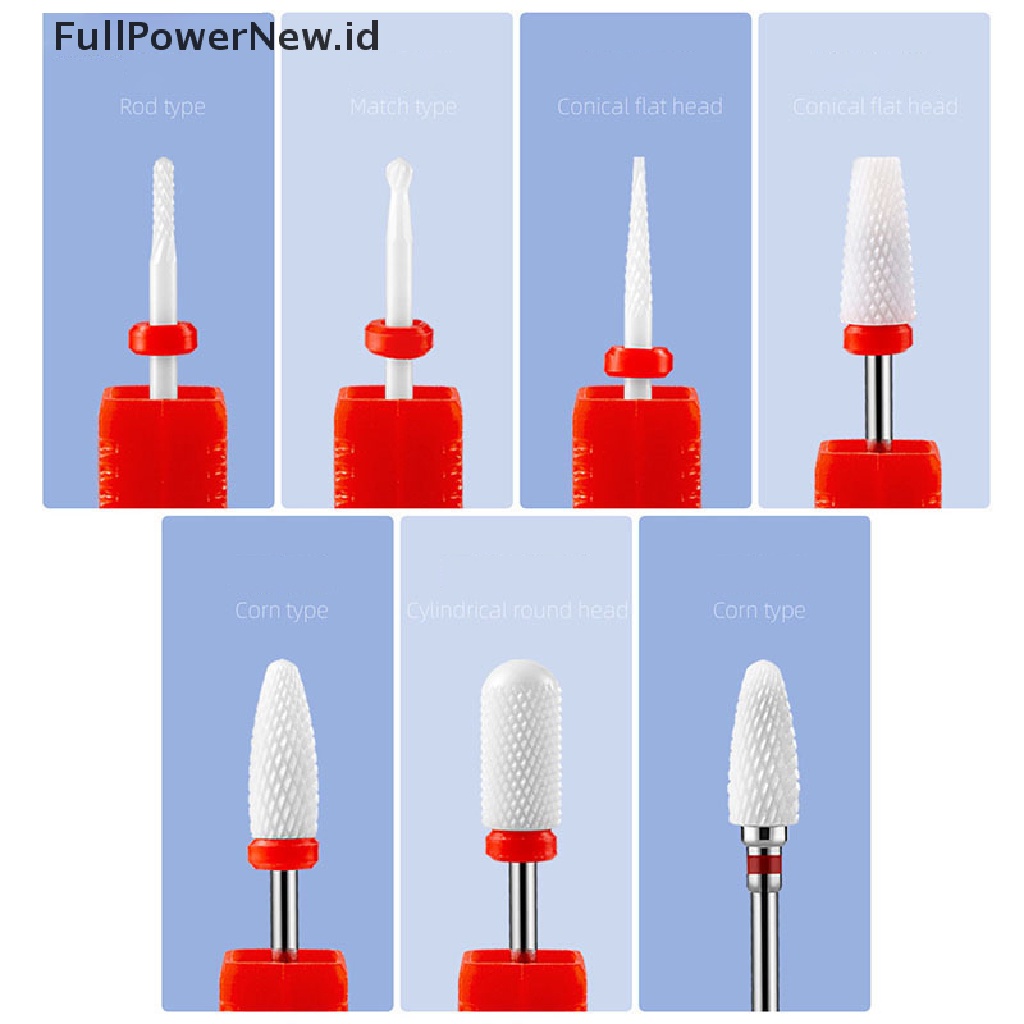 Power 1PC Kikir Mata Bor Kuku Tungsten Keramik Untuk Alat Mesin Manicure Elektrik ID