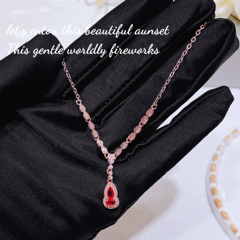 Goldkingdom Fashion Perhiasan Aksesoris Ready Stock Labu Kalung Gelang Wanita High-end Rasa Penuh Berlian Anting Warna-Warni Gelang