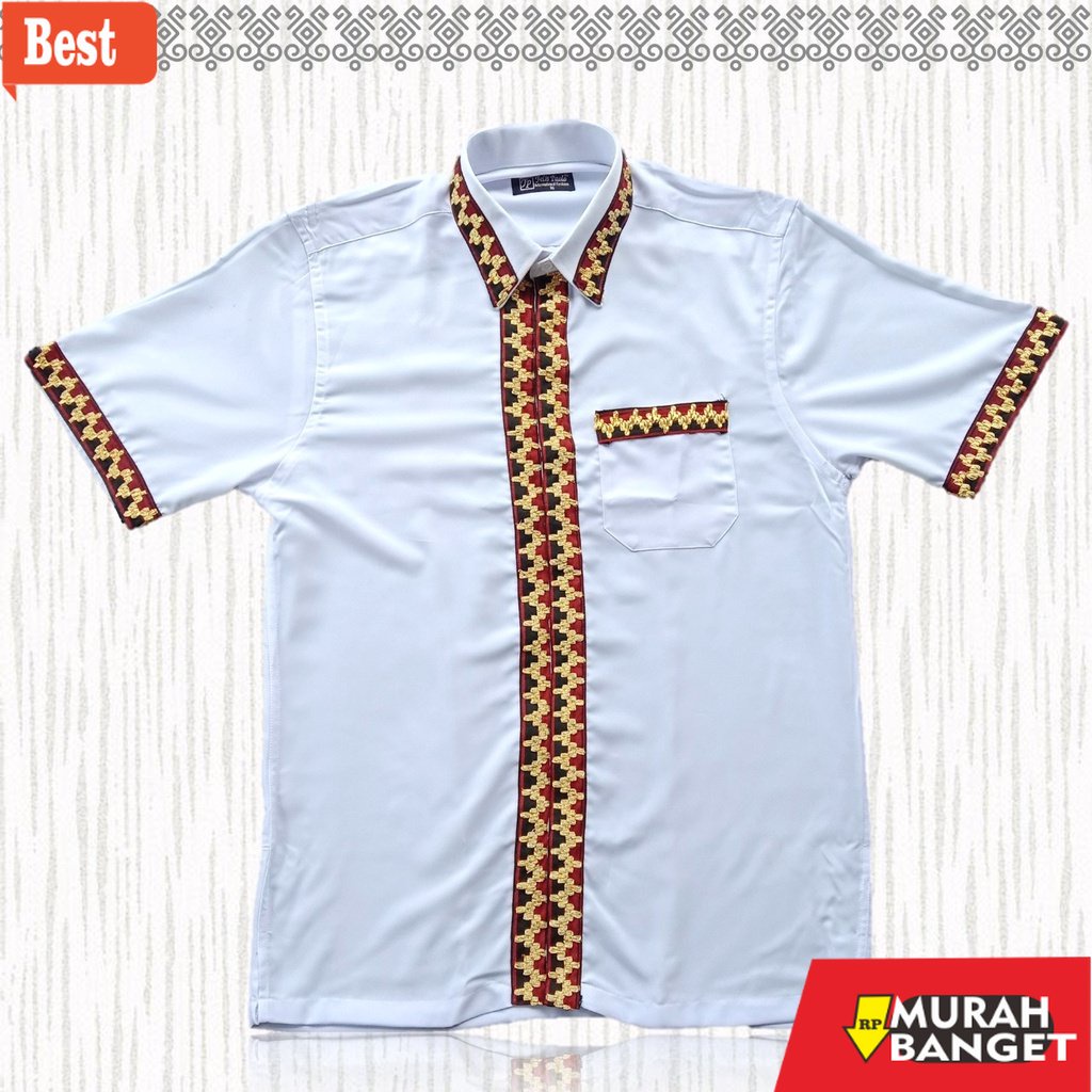KEMEJA BUAT LEBARAN UNTUK PRIA TERBARU- LAMPUNG ETHNICA OFFICIAL - TAPIS LAMPUNG ASLI  - kemeja form