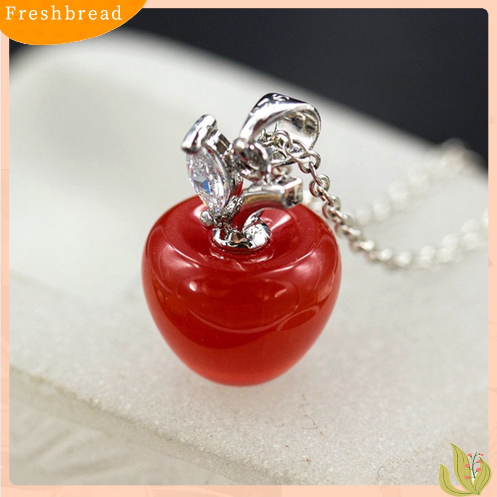 {In Stock} Liontin Charm Bentuk Apel Merah Opal Fashion Wanita Untuk Dekorasi Kalung Anting