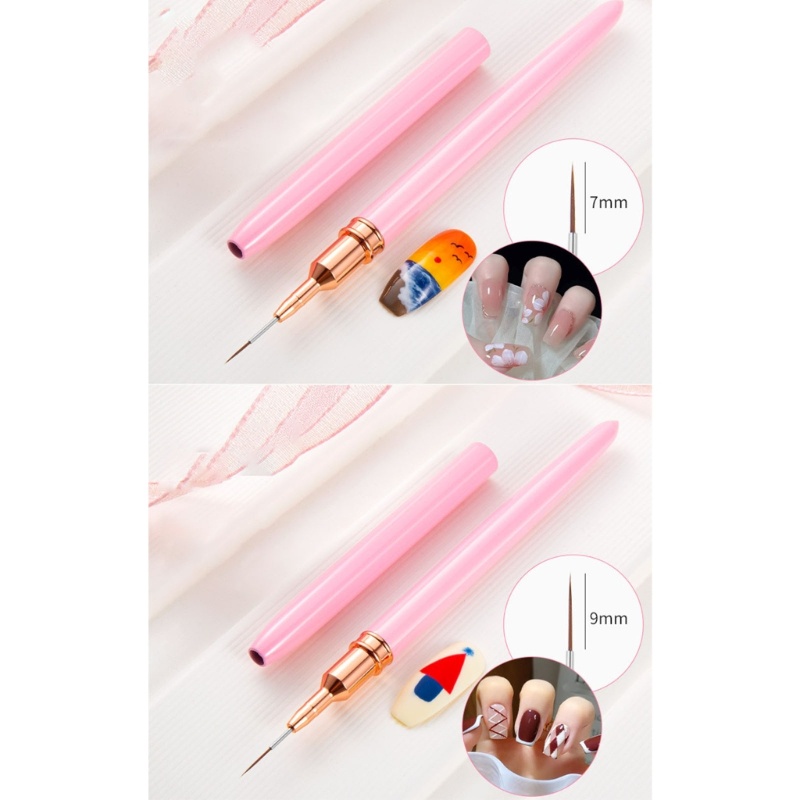 Siy Kuas Liner Nail Art Set Kuas Lukis Kutek Nail Art Pena Gambar