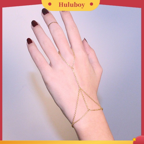 {Ready Stock} Fashion Wanita Budak Rantai Link Jari Cincin Hand Harness Gelang Perhiasan