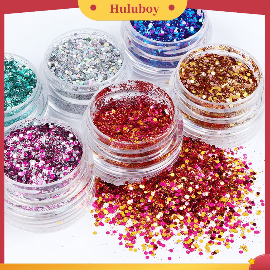 {In Stock} 1set Nail Sequin Warna Hidup Banyak Gaya PET DIY Nail Glitters Sequin Craft Nail Art Painting Gadget Perlengkapan Kecantikan