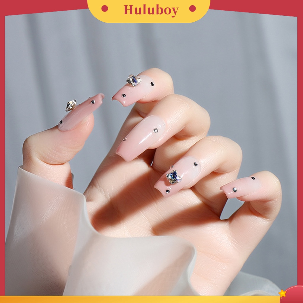 {In Stock} 2Pcs/3Pcs Ornamen Kuku Mewah Efek 3D Gloss Berlian Imitasi Runcing Belakang Busur Dekorasi Perhiasan Untuk Perempuan