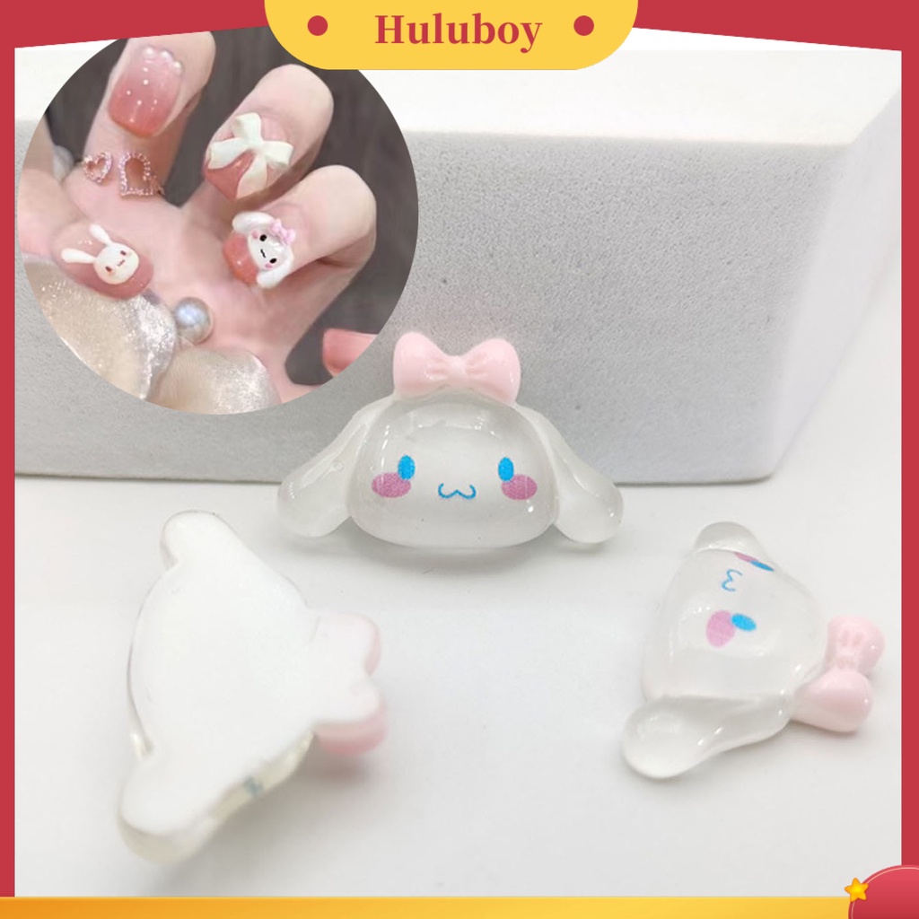 {In Stock} 10Pcs Ornamen Manicure Bentuk Kartun Penampilan Menggemaskan Tahan Luntur Warna Hidup 3D Lovely Anime Karakter Nail Phone Case Decor Untuk Rumah