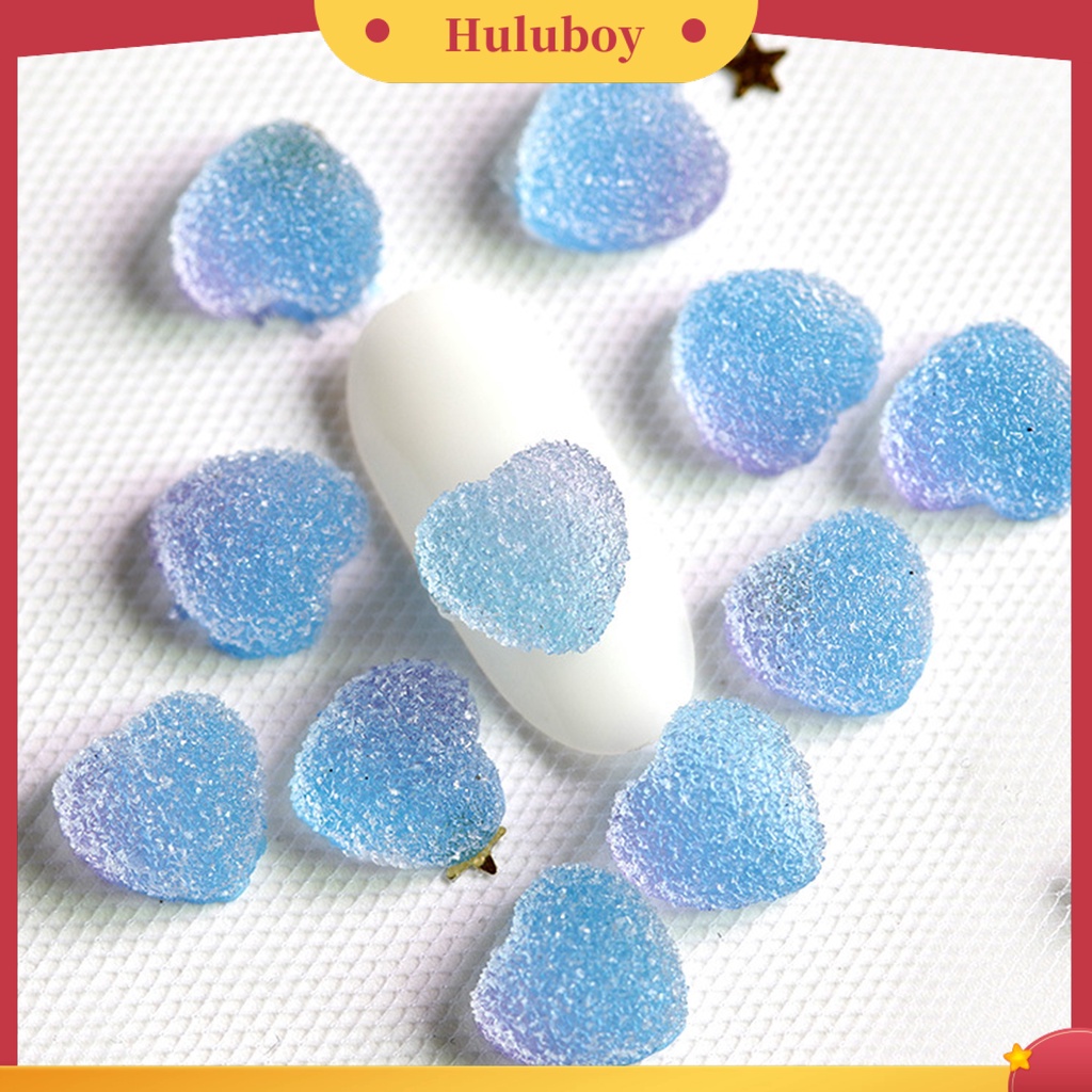 {In Stock} 10Pcs Dekorasi Kuku Hati Indah DIY Perhiasan Nail Art Clay Lembut Fondant Bintang Untuk Wanita