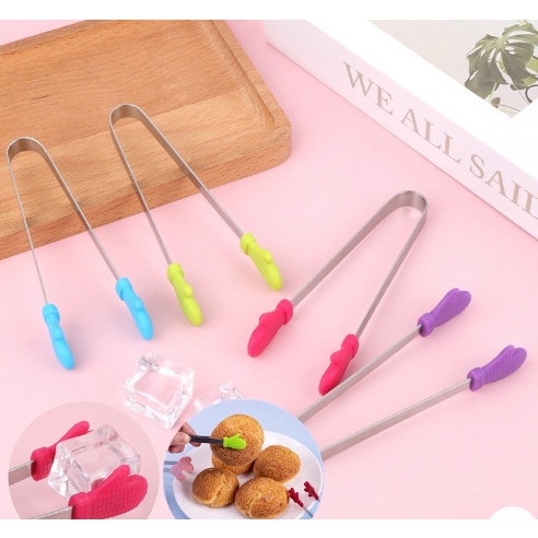 Penjepit Bento BBQ Makanan Karakter Tangan Tong Penjepit Kecil Pencapit Serbaguna Motif Tangan