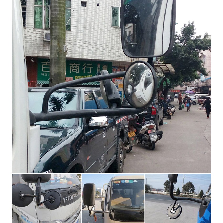 Kacamata Spion Truk Modifikasi Bulat Kaca Spion Blind Spot Bundar Spion Mirror Wide Angle Mirror