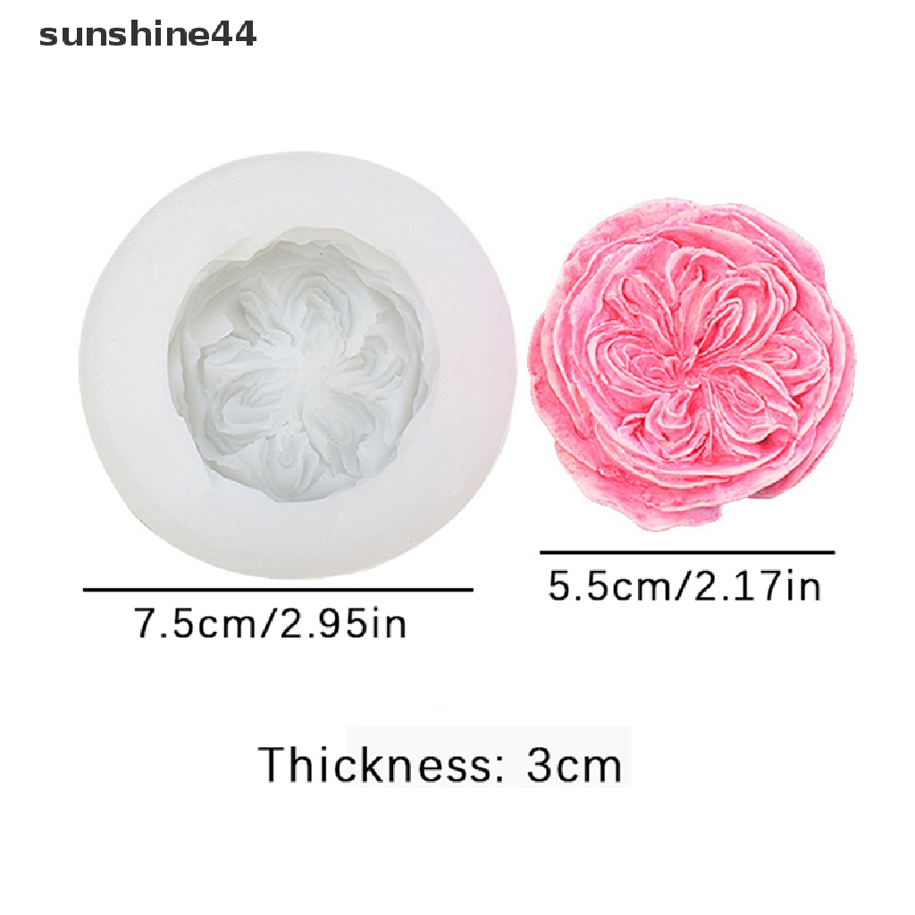 Sunshine 1Pc Cetakan Silikon Mawar DIY Membuat Bunga Sabun Resin Mold Decor ID